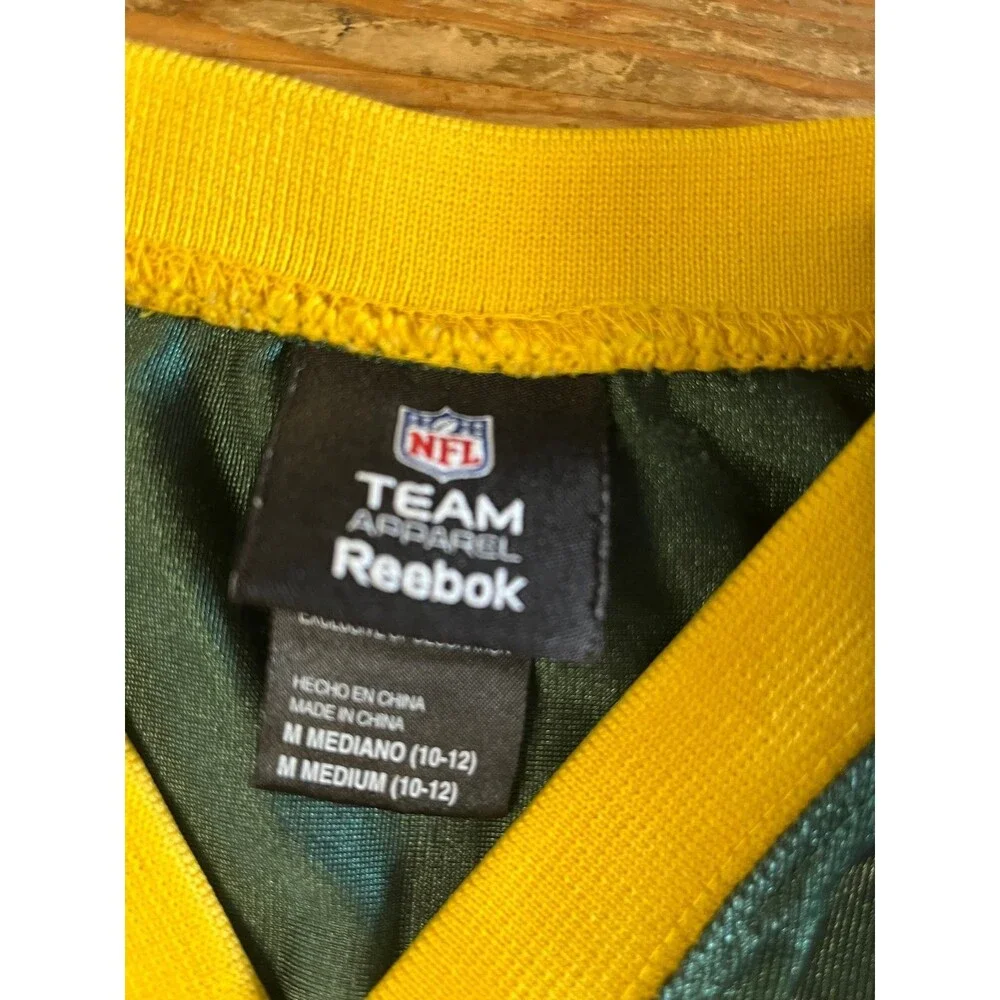 Green Bay Packers Aaron Rodgers Jersey Reebok Youth M 10-12 NFL Green Shirt